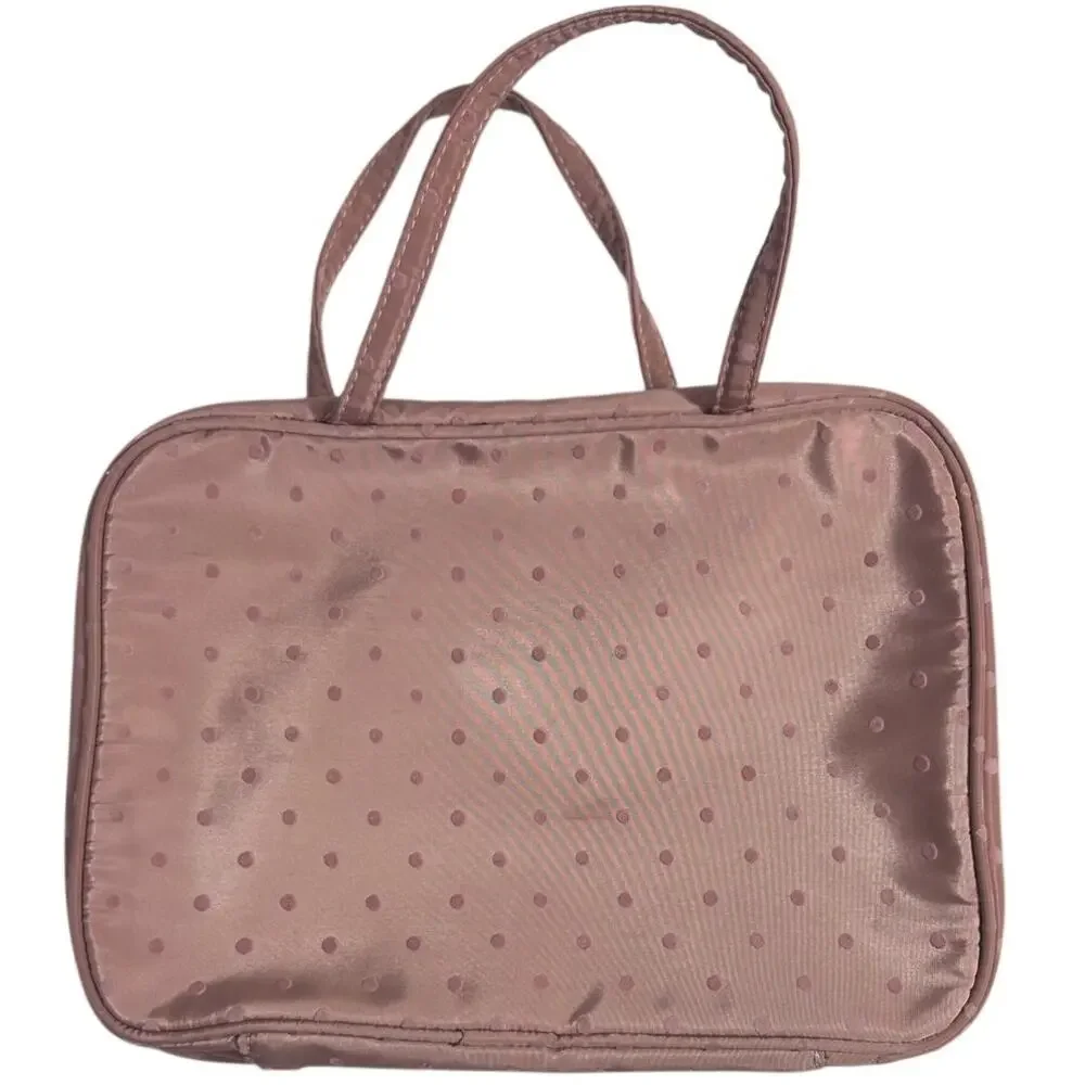 Vince Camuto Travel Toiletries Bag Blush Pink Polka Dot